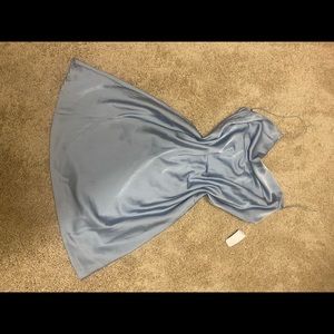 Baby Blue Silk Women’s Skater Dress